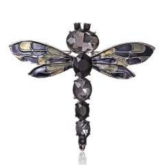 Beautiful Rinestone colorful bird Brooch animal Brooches for wedding women decoration wild Animal Fashion Gold jewelry dragonfly3