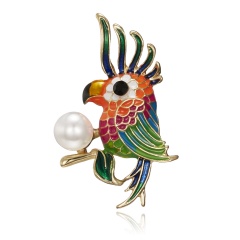 Fashion Handmade Cute Birds Parrot Pin Brooches for Women Enamel Pin Crystal Animal Baby Bird Brooch Pin Jewelry Bird 3