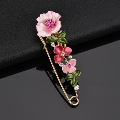 Hot Fashion Crystal Rhinestone Butterfly Brooches for Women Girls Suit Scarf Flower Brooch Pin Jewelry Accessories Gift Pink