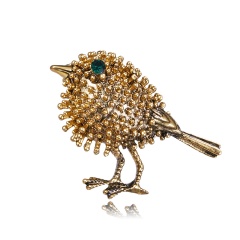 Fashion Animal Insect Brooches Colorful Couple Birds Dragonfly Turtle Crystal Rhinestone Brooch Pin for Women Lady Costume Jewelry bird 2