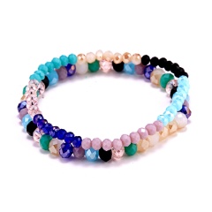 Women Natural Crystal Stone Chip Lady Bracelet Wristband Bangle Beads Jewelry Colorful
