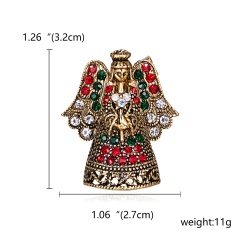 Christmas Angel Brooch Pins for Women Vintage Fashion Jewelry Metal Party Club Decoration Accessories for Women Men Gift Angel