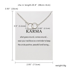 Fashion Round Circle Necklace Charm Chain Women Jewelry Party Gift Silver Circle