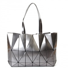 Geometric Folding Rhombus Handbags Silver