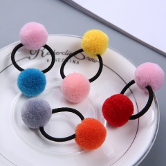 Two-color Hair Ball Children's Small Hair Loop Rope Accessories 1