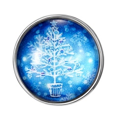 Snowman Tree Christmas Time Gemstone Button Bracelet Accessories Snowflake Christmas Tree