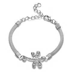 RINHOO 925 Silver Jewelry Bracelets For Women Fashion Bangle Wedding Banquet Butterfly Owl Key Flower Dragonfly Cross Bracelets Bracelet 2