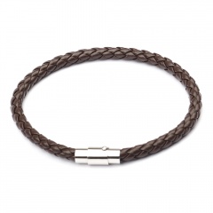 Fashion Leather Bracelet Magnet Clasp Bangle Wholesale Coffee