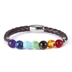 2019 Newst 7 Chakra Bracelet Men Black Lava Healing Balance Beads Reiki Buddha Prayer Natural Stone Yoga Bracelet For Women chakra bracelet 1