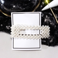 Pearl Flower Hairpin Hair Accessory Rectangle