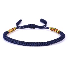 Tibetan Buddhist Love Lucky Handmade Knots Rope Tibetan Bracelets Blue