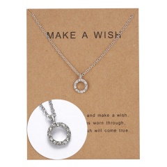 Wholeslae Paper card necklace pendant clavicle chain #2