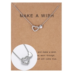 Wholeslae Paper card necklace pendant clavicle chain #20