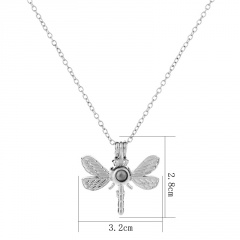 Charm Glow In The Dark Dragonfly Animal Pendant Necklace Luminous Women Jewelry Dragonfly-Blue