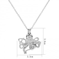 Charm Glow In The Dark Octopus Pendant Necklace Luminous Women Jewelry Octopus-Blue