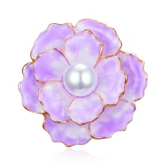 New Design Rhinestone Flower Brooches For Women High Quality Fashion Jewelry Wedding Pin Girls Brooch Bijouterie Brooches Gifts Purple