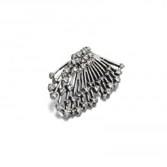 1PC Vintage Leaf Crystal Earrings for Women Girl Jewelry Silver