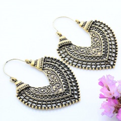 Fashion Flower Boho Earrings For Women Jewelry Ethnic Long Earrings Vintage Earrings Gold