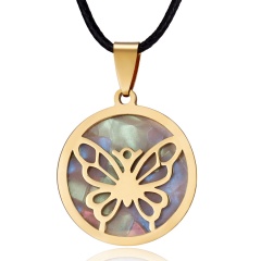 Women Gold Stainless Steel Butterfly Elephant Animal Pendant Necklace Jewelry Lovely Butterfly