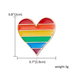 2019 Fashion Rainbow Brooch Men and Women enamel pins Icon Exquisite Lovely Exquisite Metal Heart-shaped Badge Accessories Heart