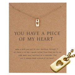 Gold Plated Moon Note Charms Pendant Chain Necklace Women Girls Jewelry Gifts You have my heart