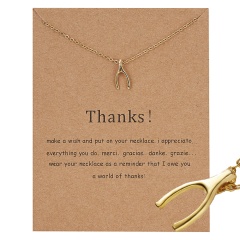 Gold Plated Moon Note Charms Pendant Chain Necklace Women Girls Jewelry Gifts Thanks
