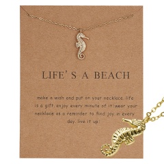 Simple Sun Leaf Wing Charms Pendant Chain Necklace Womens Fashion Jewellery Hot Life's a beach