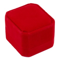 Fashion Velvet Rounded Flannel Ring Bag Decoration Box Jewelry Box 5*5.5*4cm Red