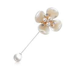 Rinhoo 1pcs New Cute Camellia Brooches Imitation Pearls Elegant Pin Women Wedding Party Gifts Jewelry Charm Rhinestone Brooch Camellia3-1