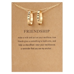 Best Friends Letter Pendant Necklace Clavicle Chains Choker Card Women Jewelry Forever Best Friends(1)