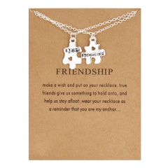 Best Friends Letter Pendant Necklace Clavicle Chains Choker Card Women Jewelry BEST FRIENDS(4)