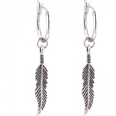 Geometric Drop Dangle Earrings Cross Feather Charms Earrings feather