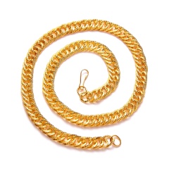 Gold Hip-hop Chain Men's Stainless Steel Link Necklace Punk Jewelry Gift Gold
