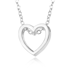 Charm Women's Hollow Heart Necklace Pendant Choker Fashion Lovers Jewelry Gift Silver