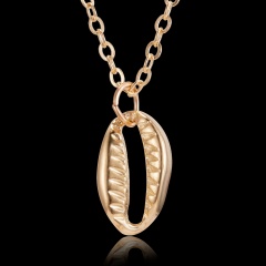 Fashion Beach Bohemian Natural Sea Shell Pendant Chain Choker Necklace Jewelry Gold Shell