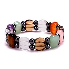 Weight Loss Bracelet Hematite Round Beads Stretch Bracelet For Men and Women Anti-Fatigue Magnetic Therapy Bracelets Beaded bracelet