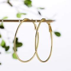 Fashion Large Circle Geometric Metal Earring Ear Hoop Earrings Women Jewelry Gold