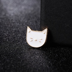 Rinhoo New Trendy Lovely Small Cat Wagging Tail Brooches Animal Simple Pin Jewelry Style Brooches Women Gift Cartoon Accessories cat1-1