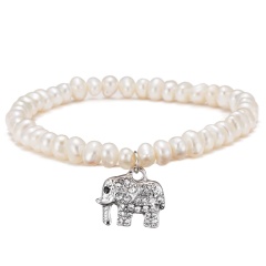 Freshwater Pearl Beads Elastic Bracelet Elephant pearl
