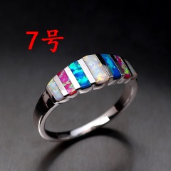 Gorgeous 925 Silver Women Wedding Rings Multi-color Ring Size 7-9 Jewelry Gifts 7