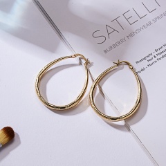 1 Pair Gold/Silver Dangle Earrings for Men Women Party Jewelry Gift Teardrop-Gold