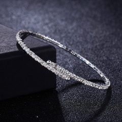 Crystal Rhinestone Stretch Bracelet Bangle Wristband Wedding Bridal Jewelry Gift 1 Row