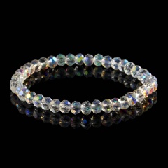 Rinhoo New colorful Crystal Beads Bracelet Sweet butterfly beaded Elastic Bracelet Bangle Charm Jewelry For Women girl bracelet 6mm
