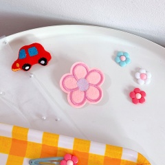 Rinhoo Cute Cartoon Colorful Korean Cloth Art Flowers Cloth Brooch Pins Bag Decoration Handmade Jewelry Accessories(Only the Small Flower Brooch on sale) Pink