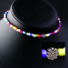 Boho Women Beads Chain Star Moon Pendant Necklace Choker Clavicle Charm Jewelry Sun