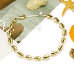 Charm Women Jewelry Gift Boho Shell Pearl Pendant Necklace Collar Choker Chain Gold