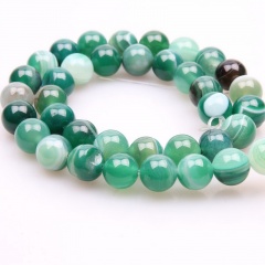 8mm Wholesale Natural Gemstone Round Spacer Loose Beads Bracelets Necklace Green