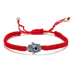 Rinhoo 5 Style evil Eye Weave Red Rope Bracelet blue eyes palm Braided adjustable bracelet Fashion lucky jewelry for women kids palm 1 blue eye