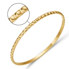 Rinhoo Trendy Lover Cuff Bracelets Bangles for Women Simple Concave Round Bracelet Summer Fashion Luxury Jewelry Wedding Gift gold2
