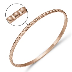 Rinhoo Trendy Lover Cuff Bracelets Bangles for Women Simple Concave Round Bracelet Summer Fashion Luxury Jewelry Wedding Gift rose gold2
